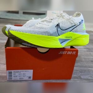 Nike ZoomX Vaporfly Next% 3 White and Neon Yellow